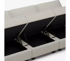 Module d'assise individuelle modulaire en velours Belffin