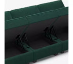 Module d'assise individuelle modulaire en velours Belffin