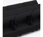 Module d'assise individuelle modulaire en velours Belffin