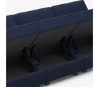 Module d'assise individuelle modulaire en velours Belffin