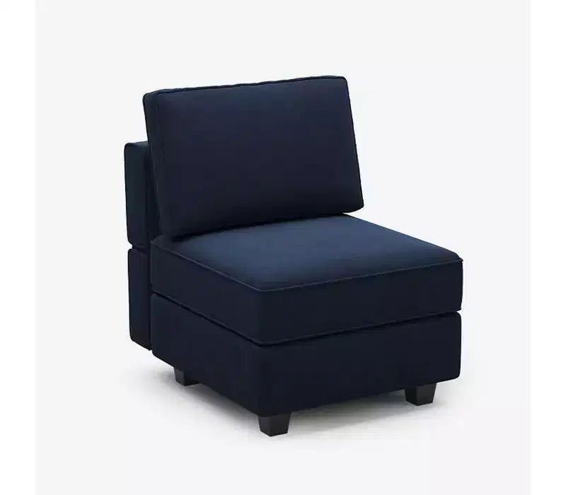 Module d'assise individuelle modulaire en velours Belffin