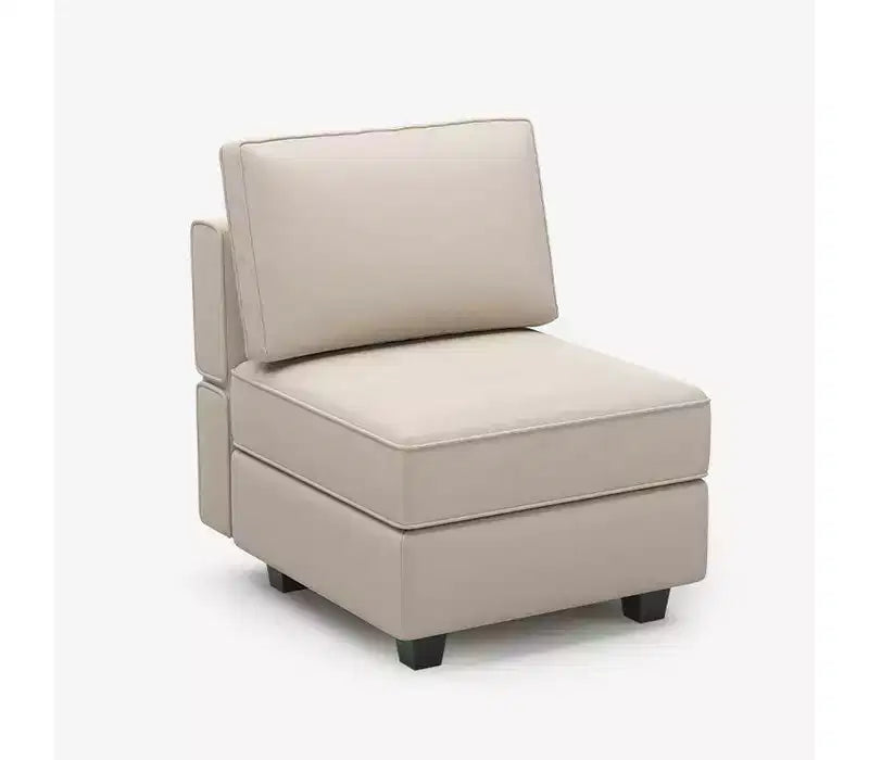 Module d'assise individuelle modulaire en velours Belffin