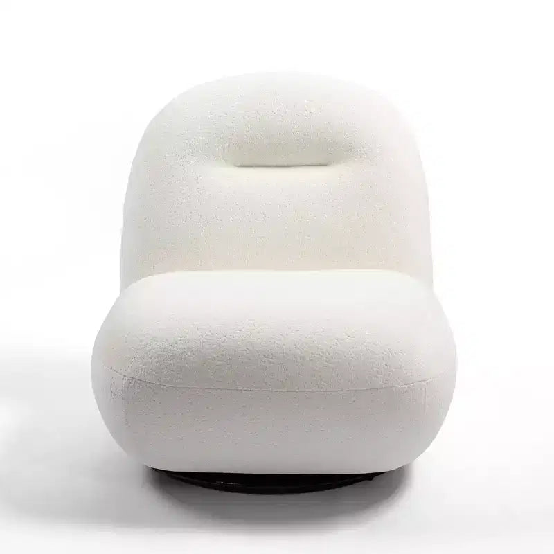 GDFStudio Cornelia Fauteuil sans accoudoirs en velours en forme de L pivotant moderne de 29,92 po de hauteur