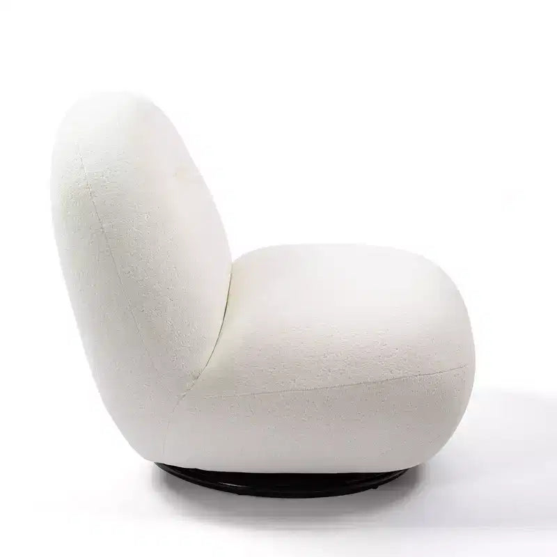 GDFStudio Cornelia Fauteuil sans accoudoirs en velours en forme de L pivotant moderne de 29,92 po de hauteur