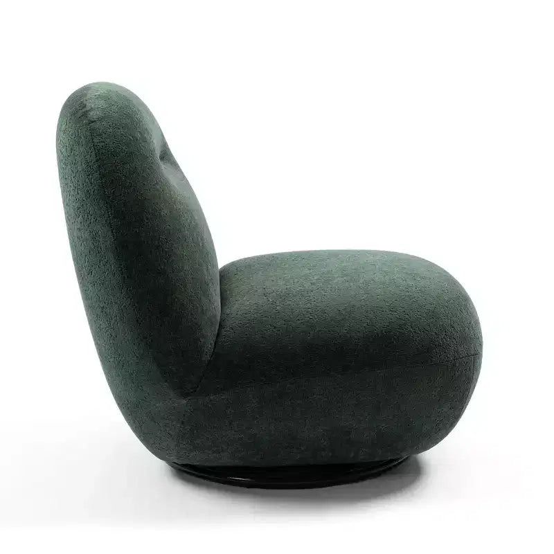 GDFStudio Cornelia Fauteuil sans accoudoirs en velours en forme de L pivotant moderne de 29,92 po de hauteur