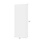 Miroir pleine longueur 70 x 31 pouces, cadre en alliage d'aluminium blanc, à poser ou mural, haute définition, incassable