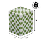Table d'appoint rectangulaire en céramique carreautée JONATHAN Y Callista, style bohémien moderne