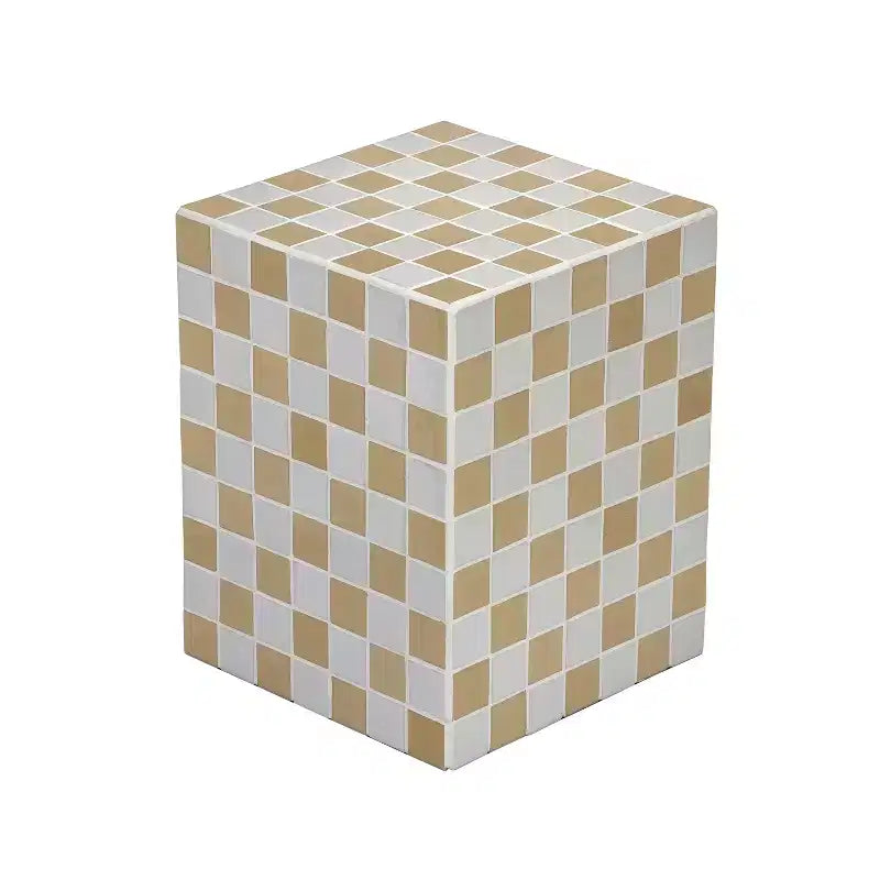Table d'appoint rectangulaire en céramique carreautée JONATHAN Y Callista, style bohémien moderne
