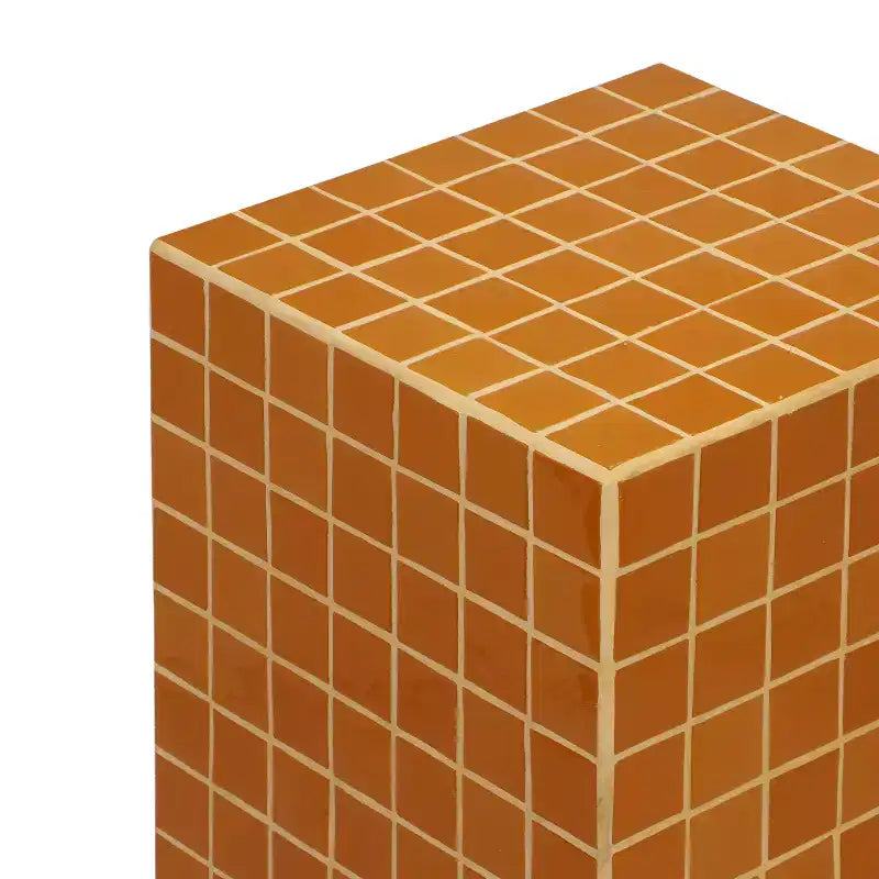 Table d'appoint rectangulaire en céramique carreautée JONATHAN Y Callista, style bohémien moderne