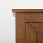 HOMCOM Armoire de cuisine autonome à 4 portes, meuble de rangement avec 3 étagères réglables pour cuisine, salle à manger ou salon, chêne