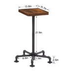 VECELO Tabourets de Bar Hauteur Comptoir Lot de 2, Chaises de Salle à Manger avec Dossier et Pieds pour la Maison ou la Cuisine, Montage Facile, Marron
