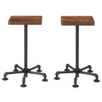 VECELO Tabourets de Bar Hauteur Comptoir Lot de 2, Chaises de Salle à Manger avec Dossier et Pieds pour la Maison ou la Cuisine, Montage Facile, Marron
