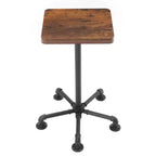 VECELO Tabourets de Bar Hauteur Comptoir Lot de 2, Chaises de Salle à Manger avec Dossier et Pieds pour la Maison ou la Cuisine, Montage Facile, Marron