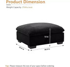 Christopher Knight Home Nelly Pouf de rangement en velours côtelé de 93 cm