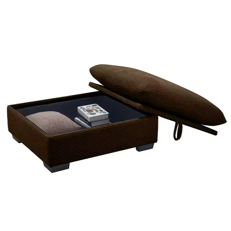 Christopher Knight Home Nelly Pouf de rangement en velours côtelé de 93 cm