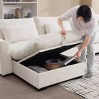 Christopher Knight Home Nelly Pouf de rangement en velours côtelé de 93 cm