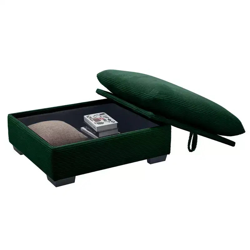 Christopher Knight Home Nelly Pouf de rangement en velours côtelé de 93 cm