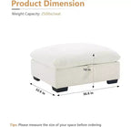 Christopher Knight Home Nelly Pouf de rangement en velours côtelé de 93 cm