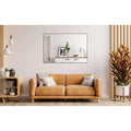 Modern Black Frame Bathroom Mirror: Oversized, Aluminum, Wall Mounted, Vertical/Horizontal