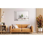 Modern Black Frame Bathroom Mirror: Oversized, Aluminum, Wall Mounted, Vertical/Horizontal