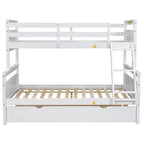 Lit superposé jumeau sur grand lit avec échelle, lit gigogne simple, barrière de sécurité