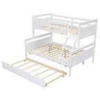 Lit superposé jumeau sur grand lit avec échelle, lit gigogne simple, barrière de sécurité