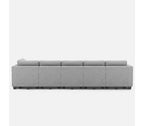 Canapé modulaire tressé Belffin avec assise de rangement et pouf (8 places + 8 côtés)