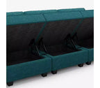 Canapé modulable Belffin Terry avec rangement intégré (6 places + 8 côtés)