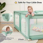 GOTGELIF Parc Bébé 79x79 4 Panneaux Grand et Sécurisé Parc de Jeu Portable