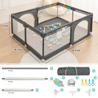 GOTGELIF Parc Bébé 79x79 4 Panneaux Grand et Sécurisé Parc de Jeu Portable