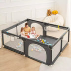 GOTGELIF Parc Bébé 79x79 4 Panneaux Grand et Sécurisé Parc de Jeu Portable