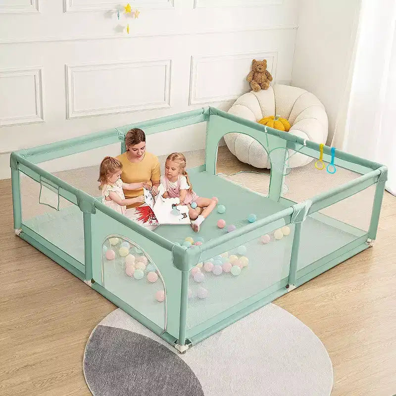 GOTGELIF Parc Bébé 79x79 4 Panneaux Grand et Sécurisé Parc de Jeu Portable