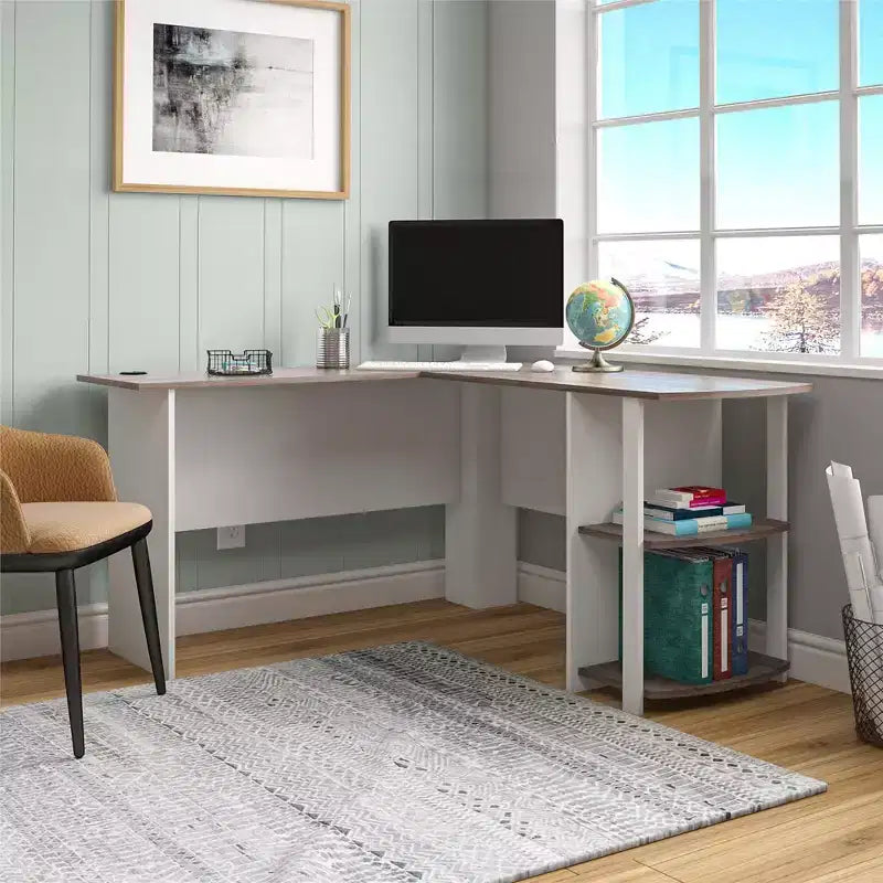 Bureau d'angle Dakota avec étagères