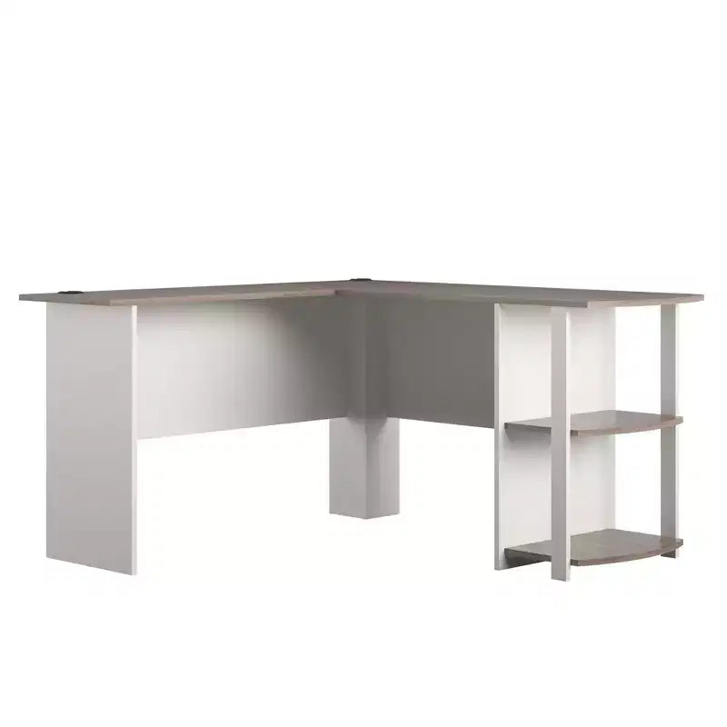 Bureau d'angle Dakota avec étagères