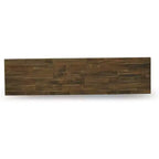Banc de salle à manger moderne HomeStock avec assise en bois, 60x15x18 pouces, Noir/Espresso