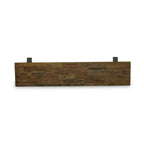 Banc de table à manger moderne HomeStock avec assise en bois, 72x15x18 pouces, noir/expresso