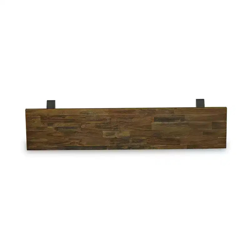Banc de table à manger moderne HomeStock avec assise en bois, 72x15x18 pouces, noir/expresso