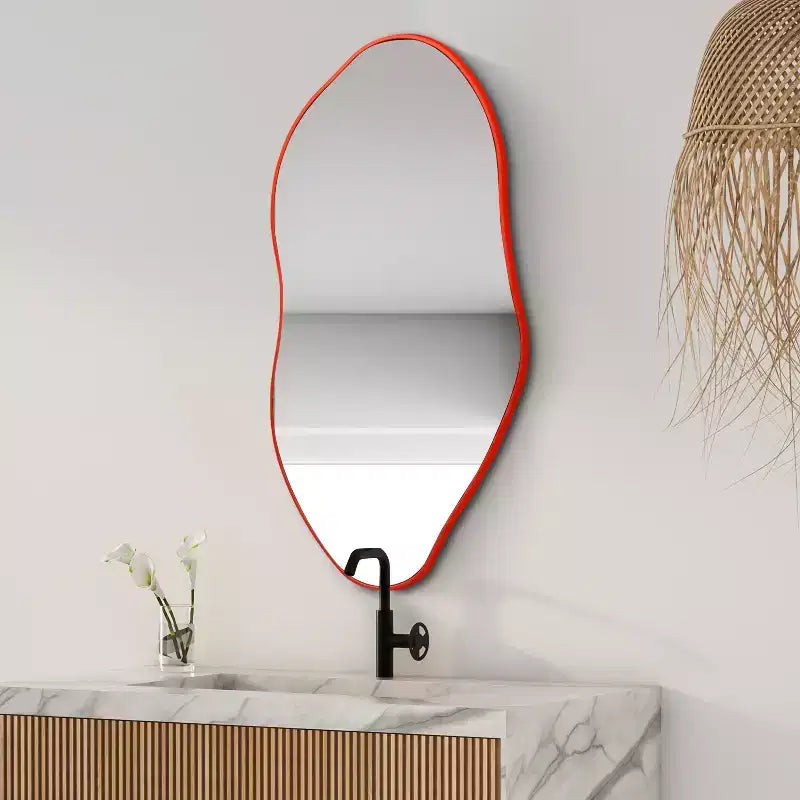 JONATHAN Y Everly Irregular Framed Decorative Wall Mirror