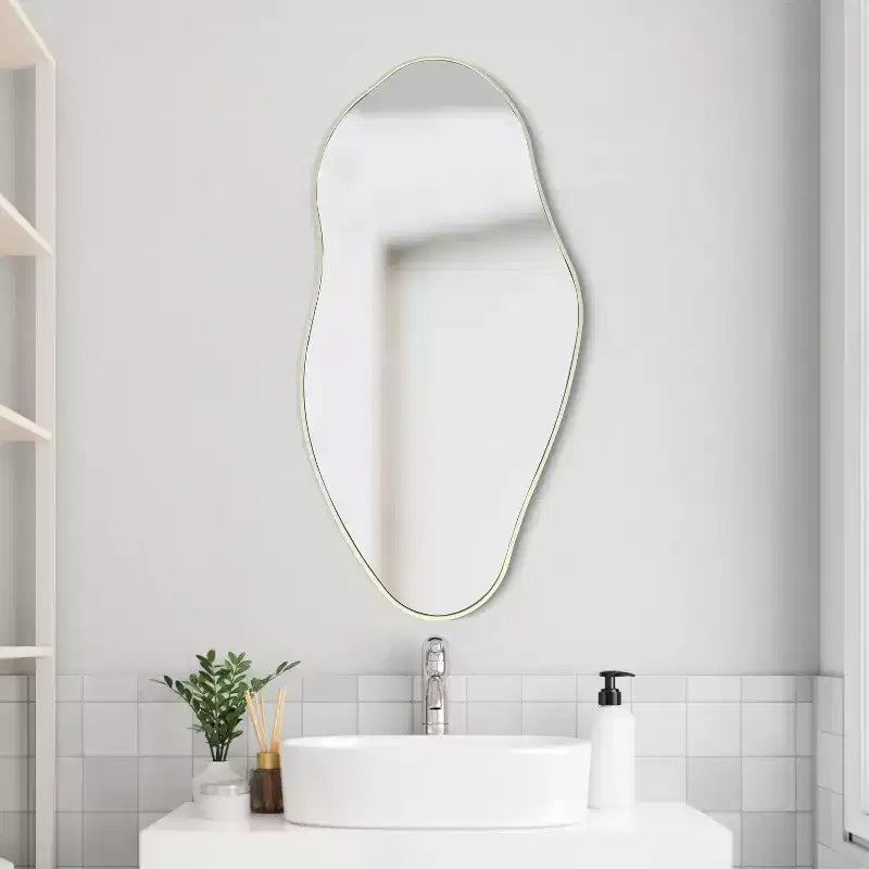 JONATHAN Y Miroir Mural Décoratif Encadré Irrégulier Everly