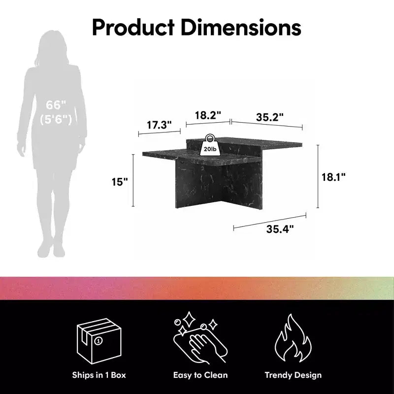Table basse à deux niveaux Brielle CosmoLiving