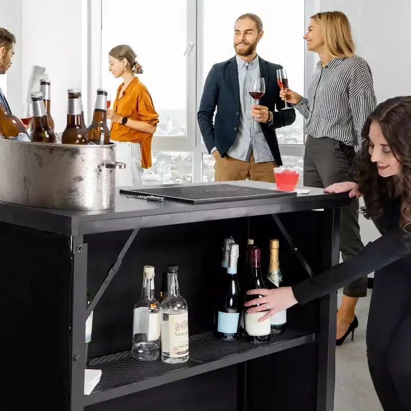 GoPong GoBar PRO Comptoir de bar portable pop-up de qualité commerciale - Événements intérieurs et extérieurs
