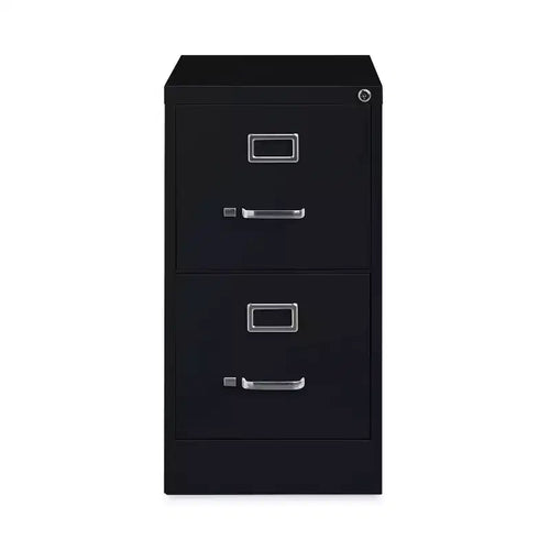 Alera Two-Drawer Economy Vertical File, Letter-Size File Drawers, Black, 15 x 22 x 28.37