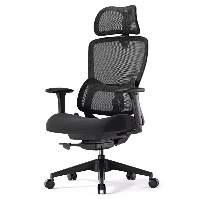 Lark, Chaise de bureau lombaire réglable, noire