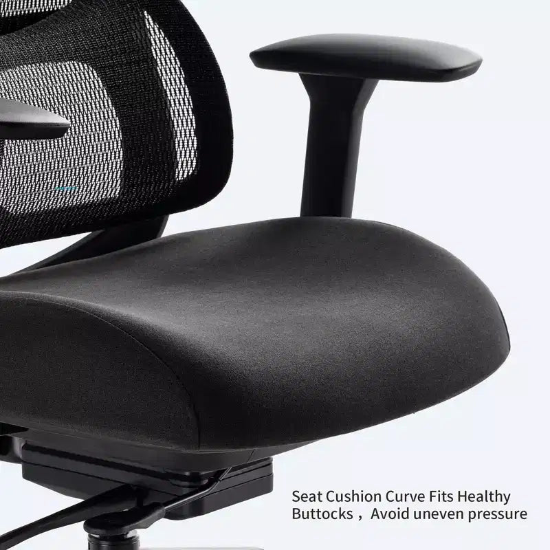 Lark, Chaise de bureau lombaire réglable, noire