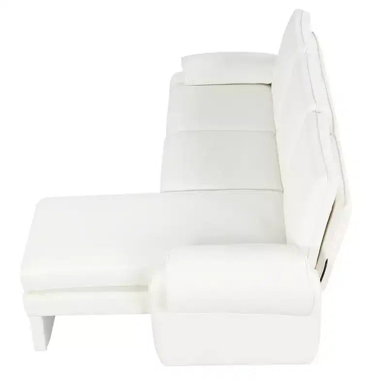 Canapé-lit futon convertible 94W avec dossier réglable, méridienne réversible et accoudoirs amovibles, beige/gris-ModernLuxe