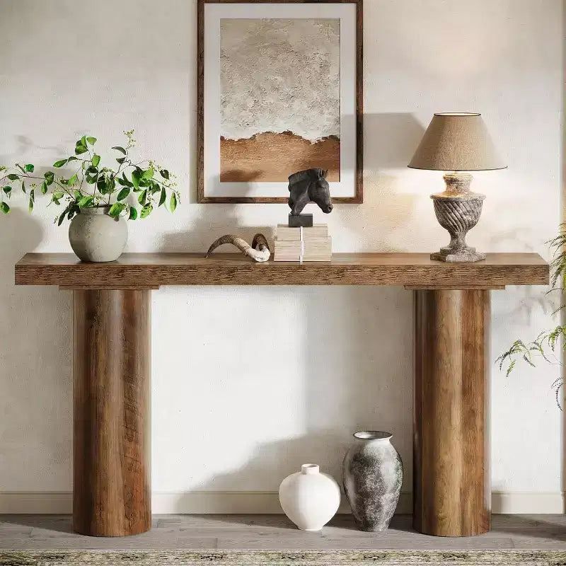 Console étroite en bois Lantine 63