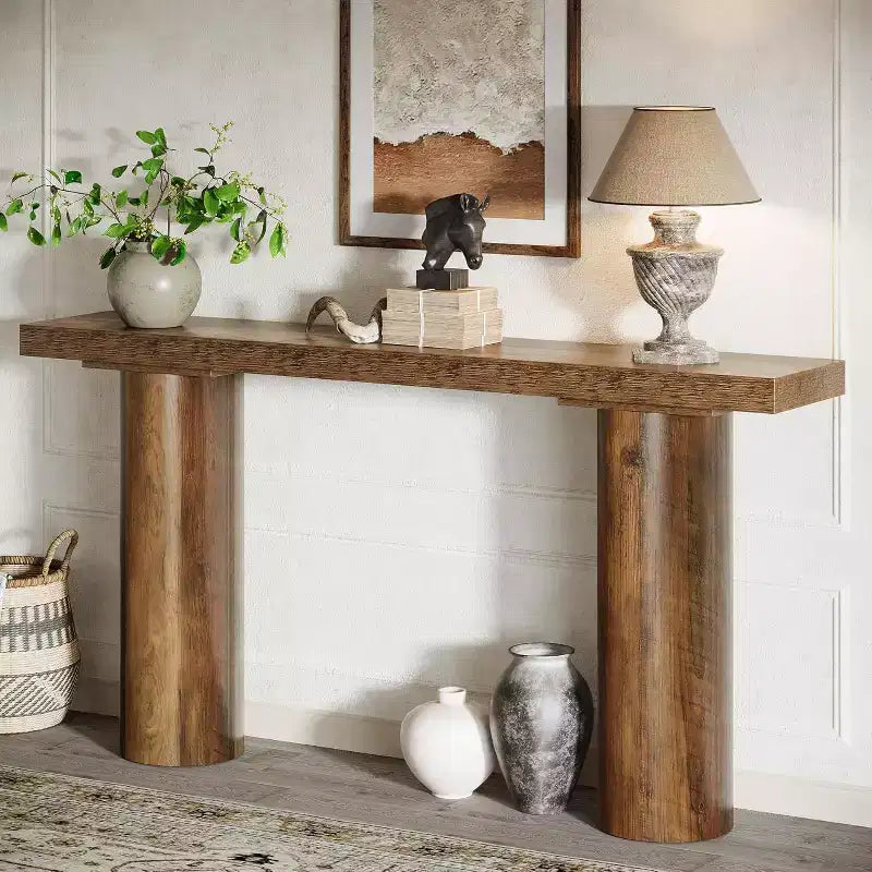 Console étroite en bois Lantine 63