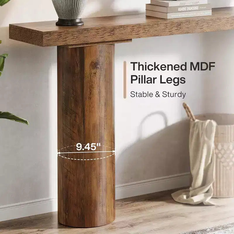 Console étroite en bois Lantine 63