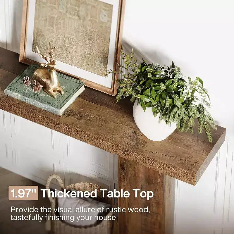 Console étroite en bois Lantine 63