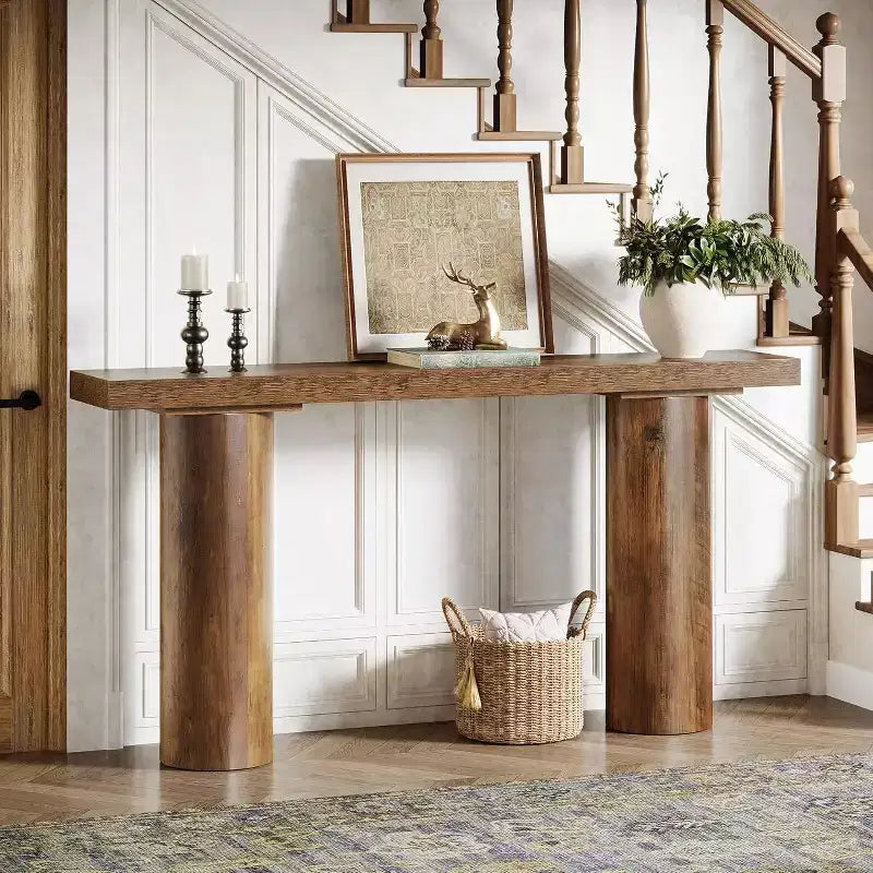 Console étroite en bois Lantine 63